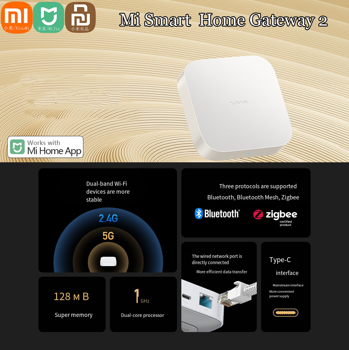 Smart Home Xiaomi Hub 2 - Original Xiaomi Mijia Smart Home Hub