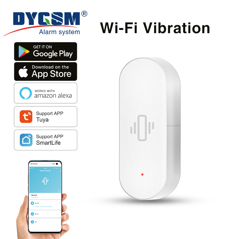 Smart Home Web - Tuya WiFi-Vibrationssensor, empfindliche Erkennung, intelligente Warnungen,