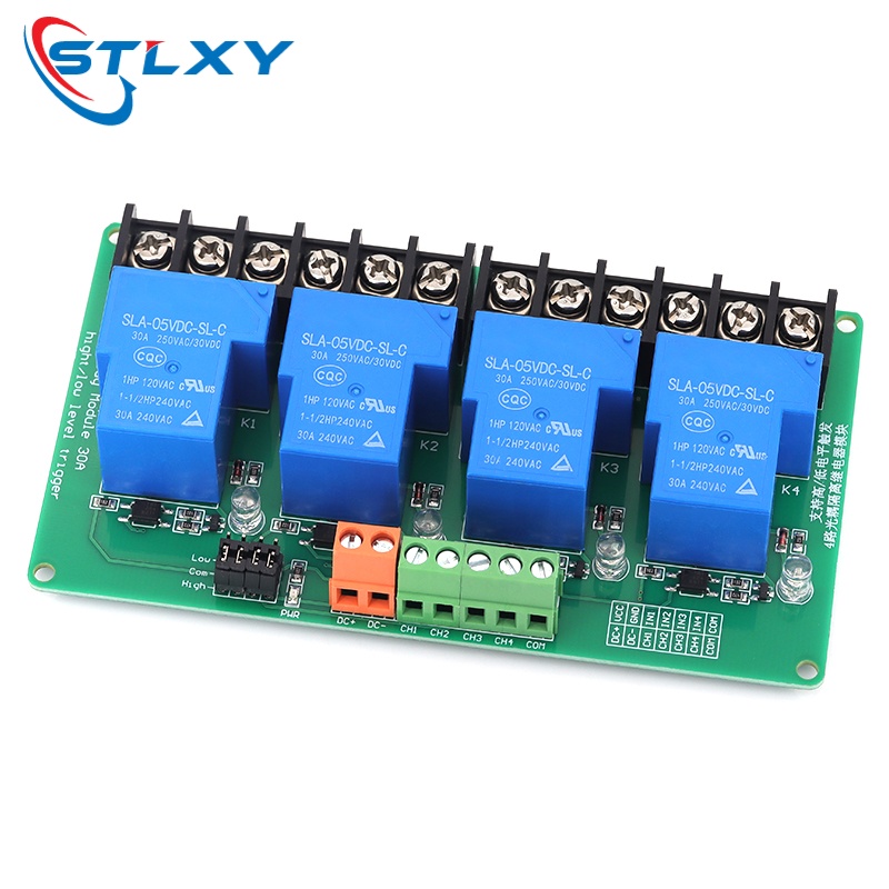 Smart Home With Plc - 4-Kanal-Relaismodul DC 5V/12V/24V High-Low-Level-Trigger Smart Home