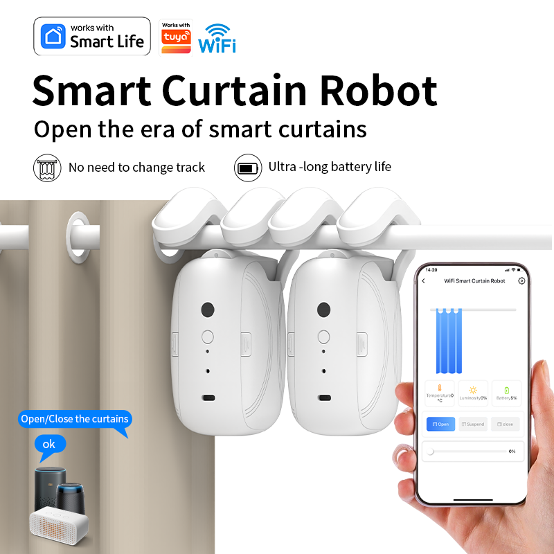 Smart Curtain Robot - 2 Stück Wi-Fi Smart Curtain Robot