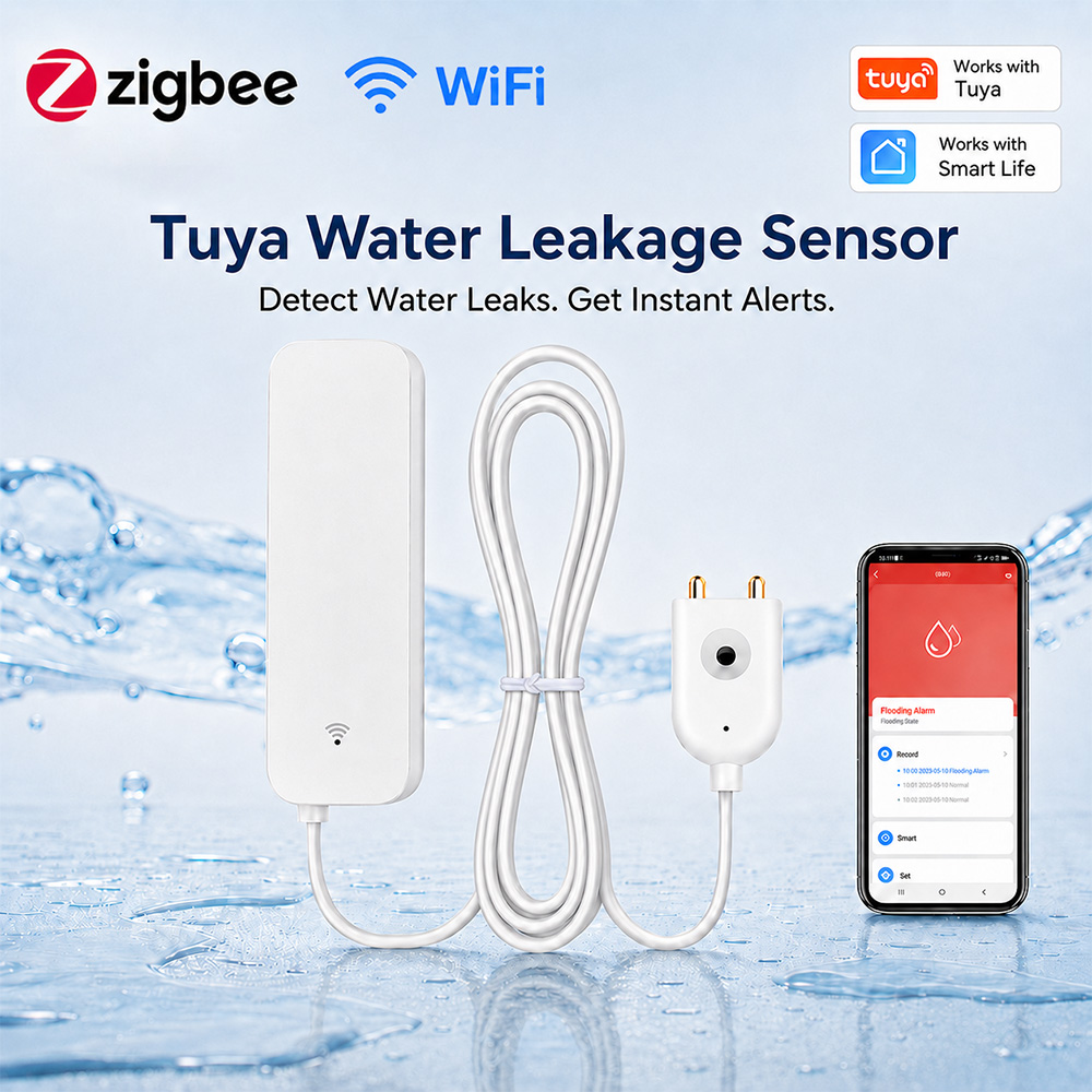 Smart Home Web - ZigBee WLAN Wasserleck-Sensor Überflutungs- und Leckagealarm