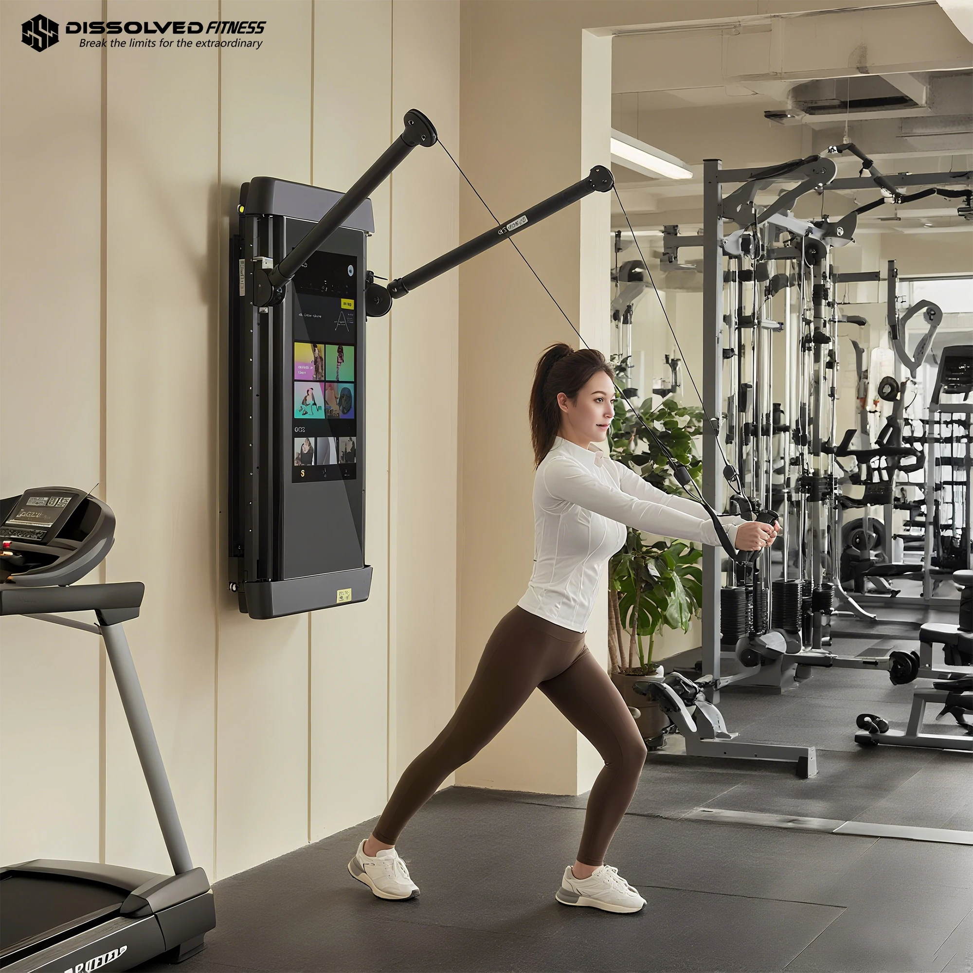 Smart Home Ai - Intelligenter KI-LCD-Trainingsspiegel Wandmontierter Android WiFi HD