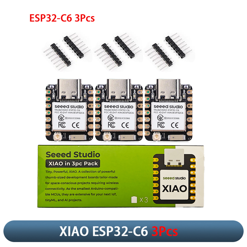 Smart Home Iot - XIAO ESP32-C6 3-teiliges Entwicklungsboard-Modul 2,4GHz WiFi6