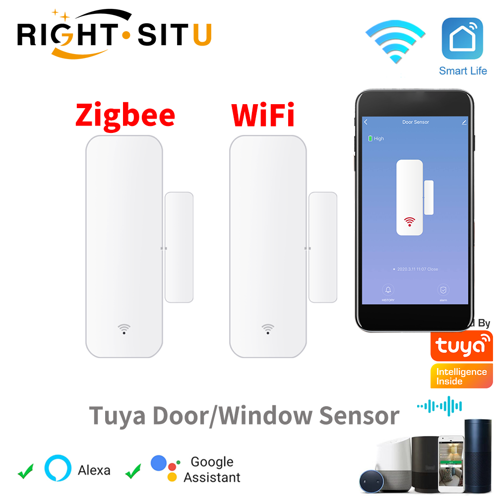 Smart Home Web - Tuya WiFi Zigbee Tür- und Fenstersensor,