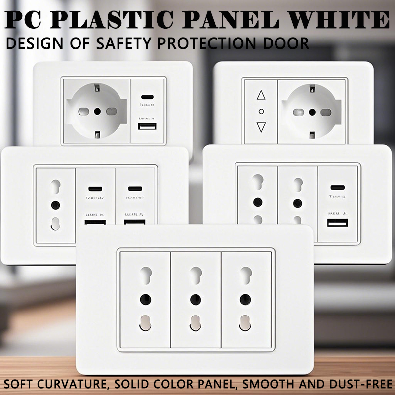 Smart Home For Pc - 118 PC Kunststoff Panel Steckdose USB
