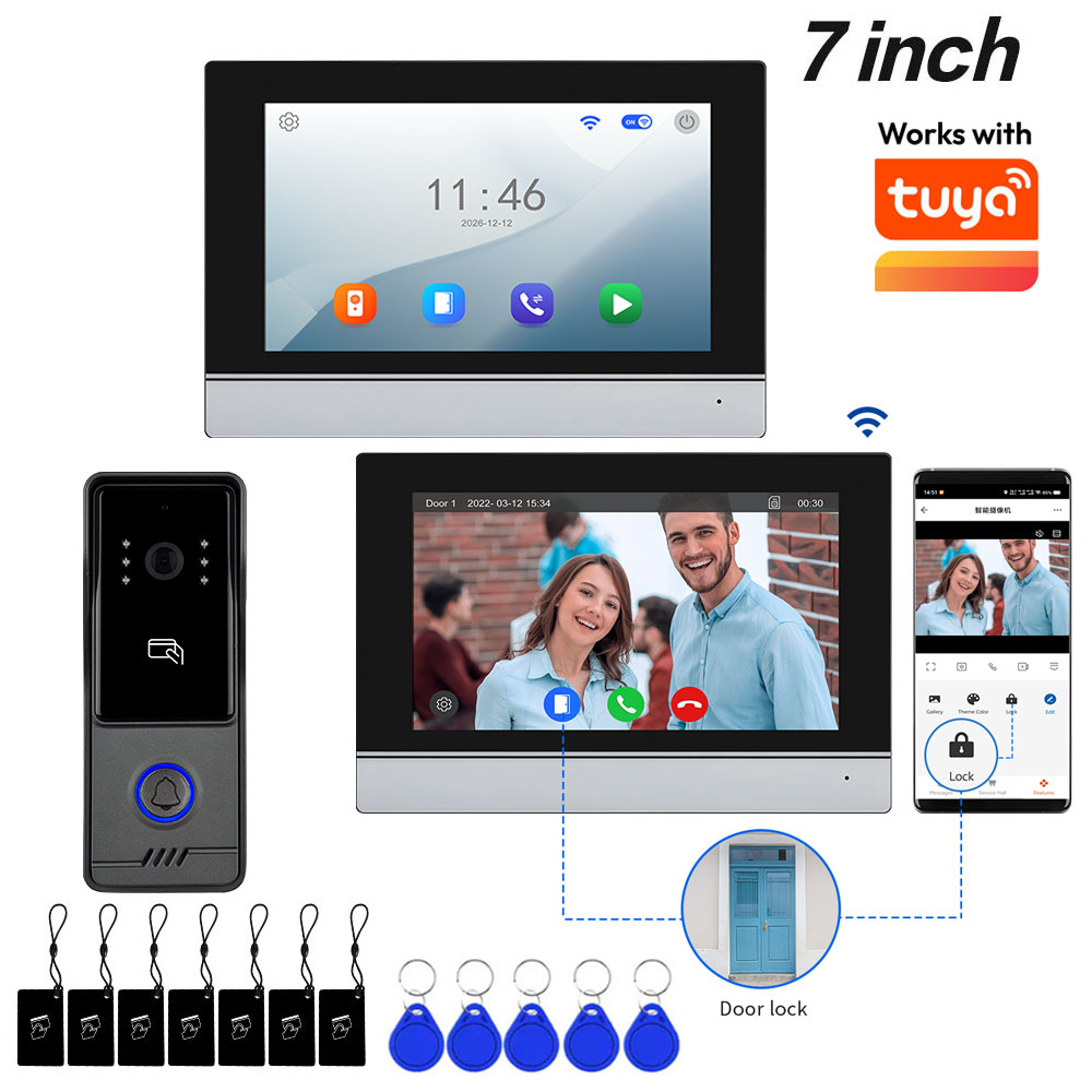 Smart Home Video Doorbell App - Tuya App Smart WLAN 4-Draht Video-Türklingel
