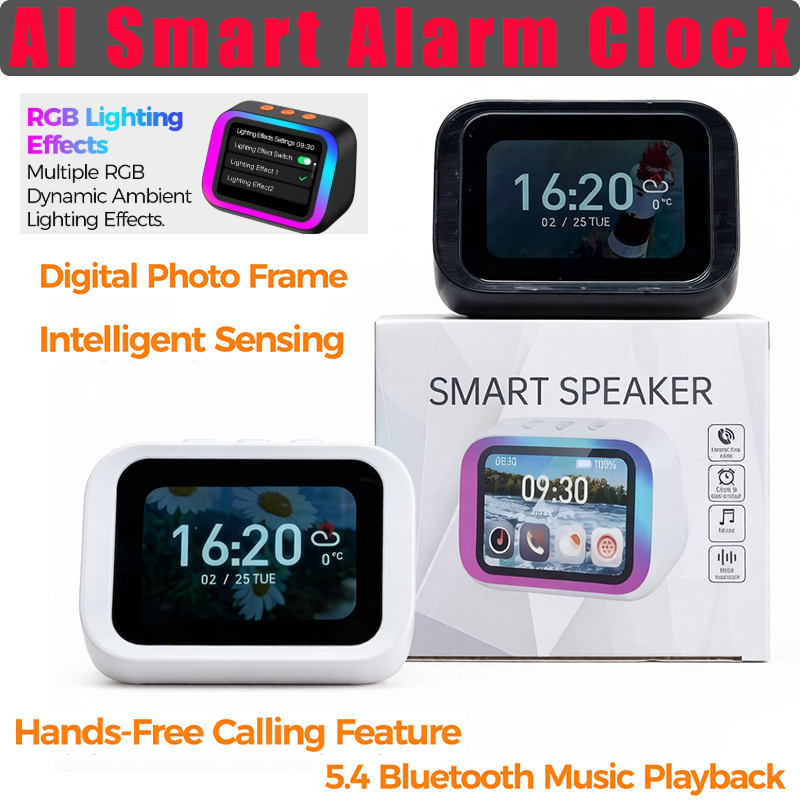 Smart Home Ai - KI-Bluetooth-Lautsprecher 5.4 mit KI-Sprachassistent, HD-Touchscreen-Display, elektronischem