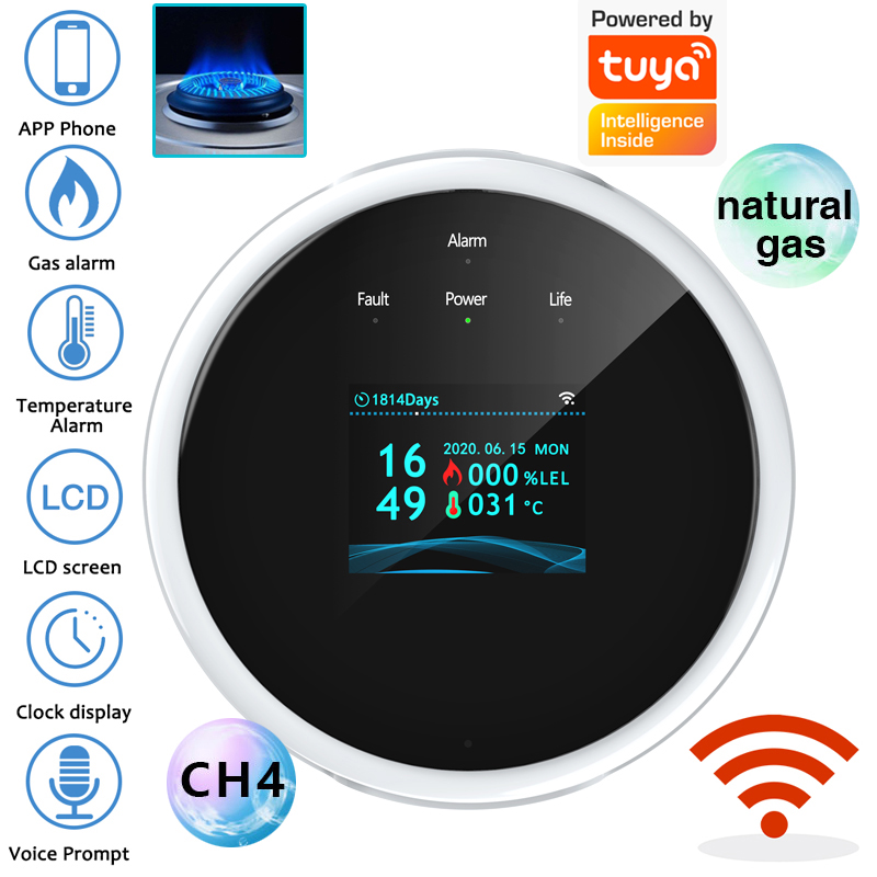 Smart Home Web - 2,4G WiFi Gasalarm-Sensor, Detektor für brennbare
