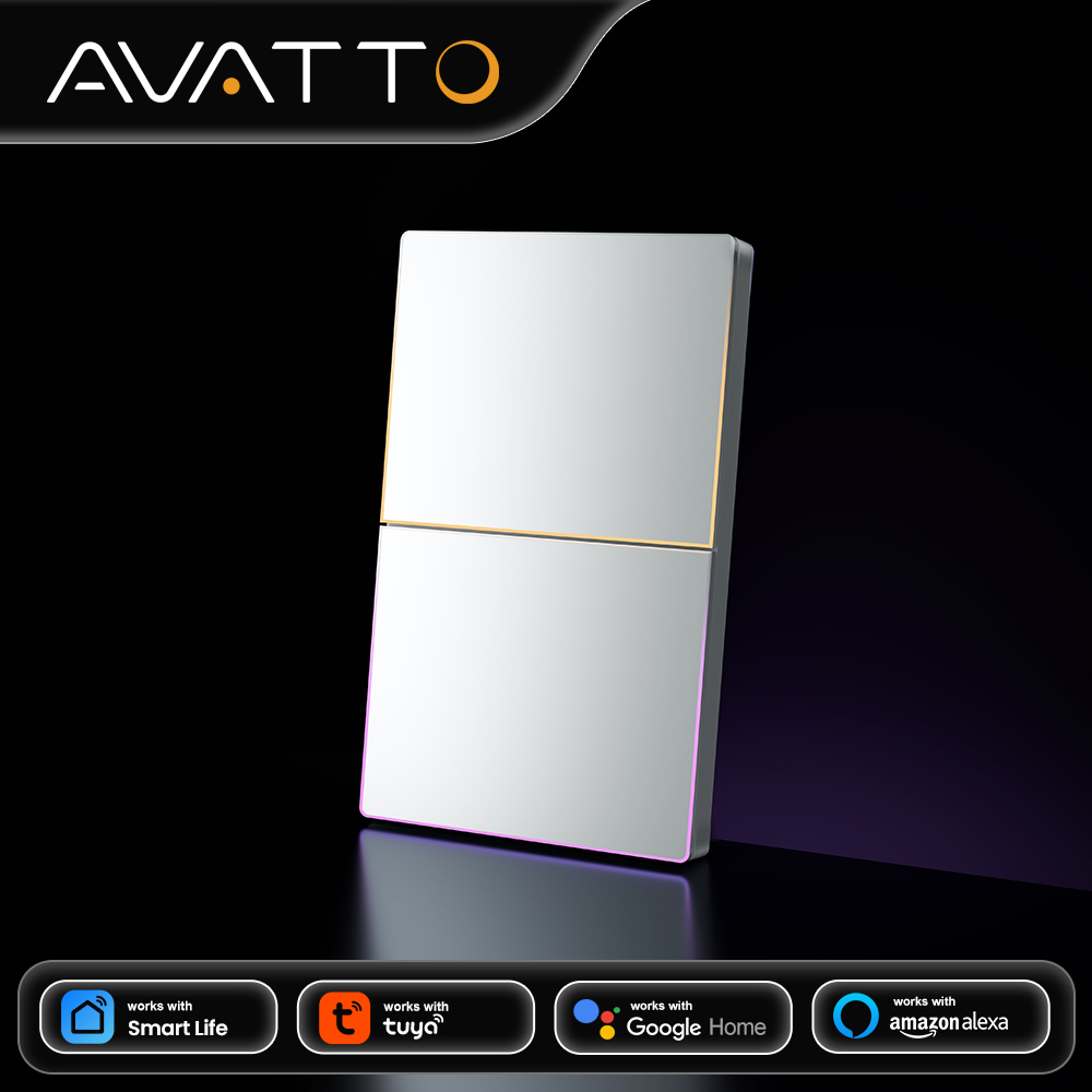 Smart Home Web - AVATTO 1/2/3/4-fach WLAN-Smart-Lichtschalter, Kabelloser Wand-Großtastenschalter mit