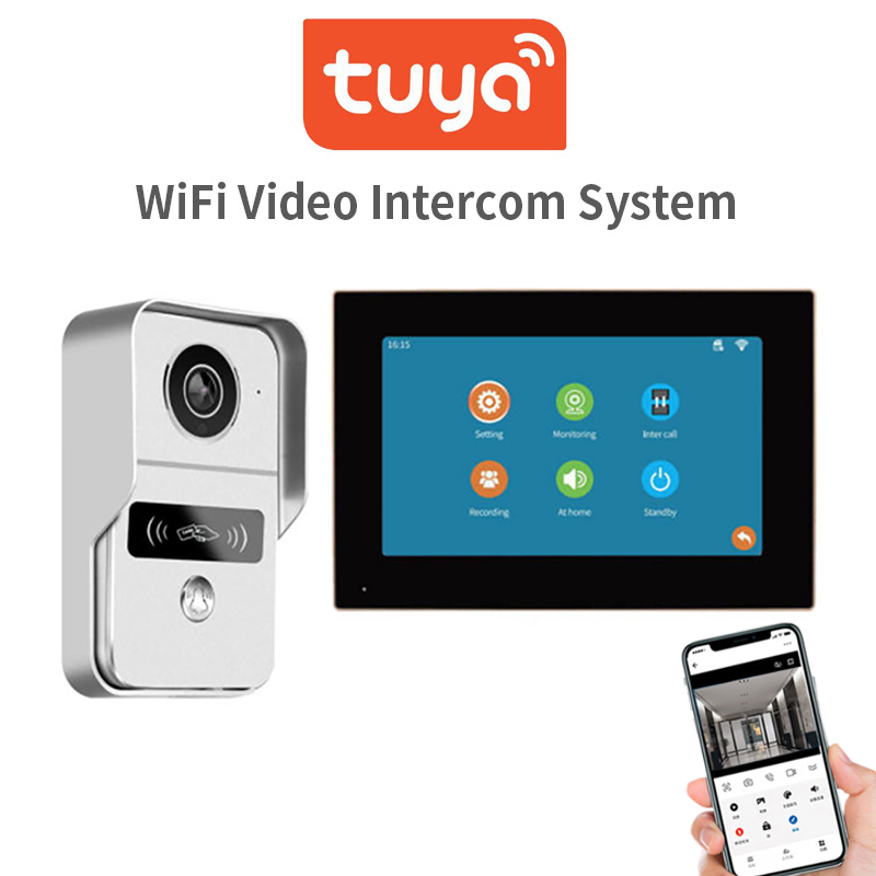 Smart Home Video Doorbell App - Tuya 1080P WLAN-Video-Türklingel mit 7/10 Zoll