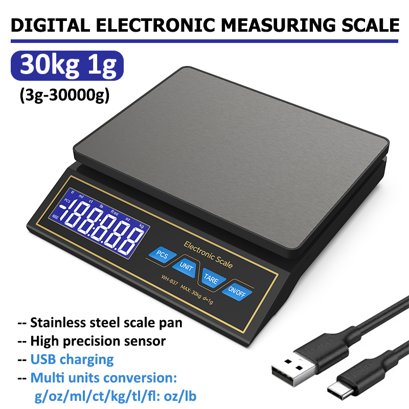 Smart Home Utensils - LCD Digitale Küchenwaage 30 kg/1 g
