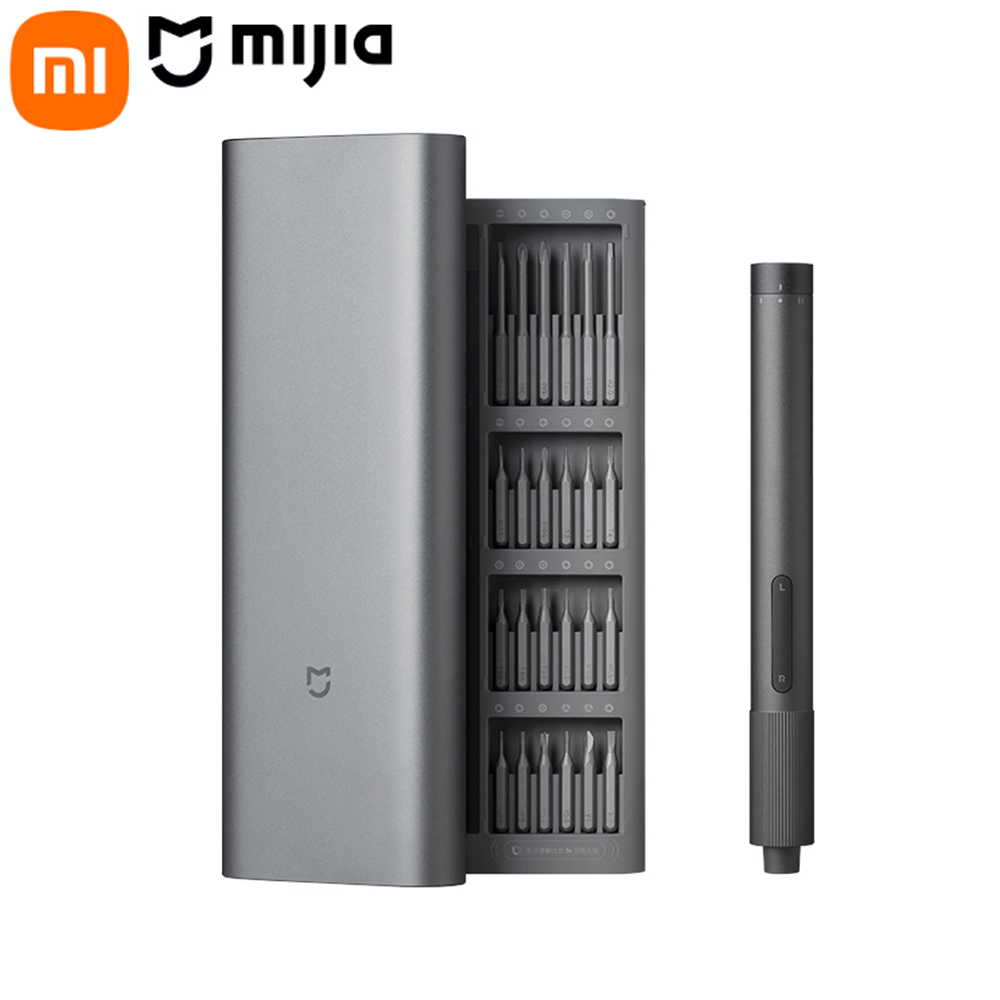 Smart Home Xiaomi Kit - Xiaomi Mijia Elektro-Präzisions-Schraubendreher-Magnet-Set mit 24-teiligen Schraubenköpfen,