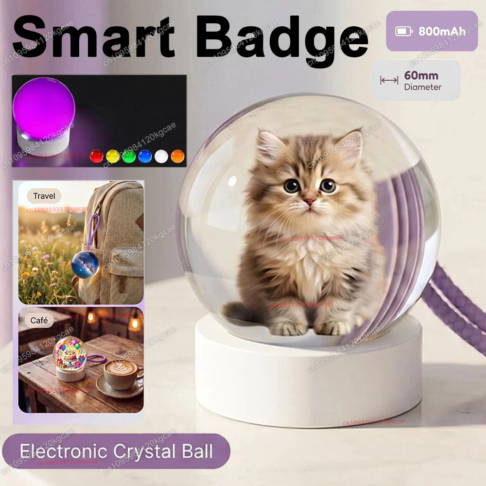 Smart Home Icon - E-Badge Digitales Smart-Badge 360*360 Vollrund-Display Benutzerdefiniertes