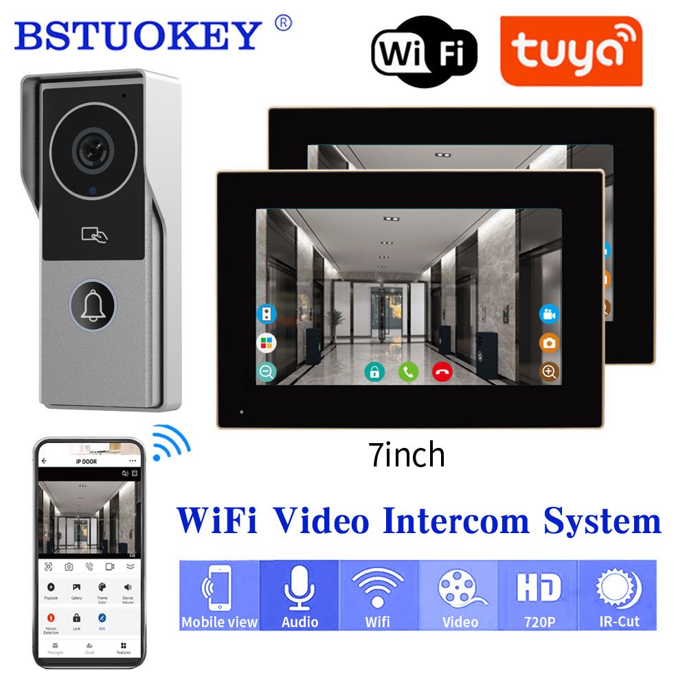 Smart Home Video Doorbell App - TUYA 1080P 7/10 Zoll Touchscreen AHD