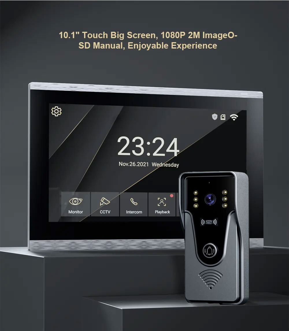 Tuya 1080P 10 Zoll Farbe Touch – Smart Home Video Doorbell App Bewertung und Preis