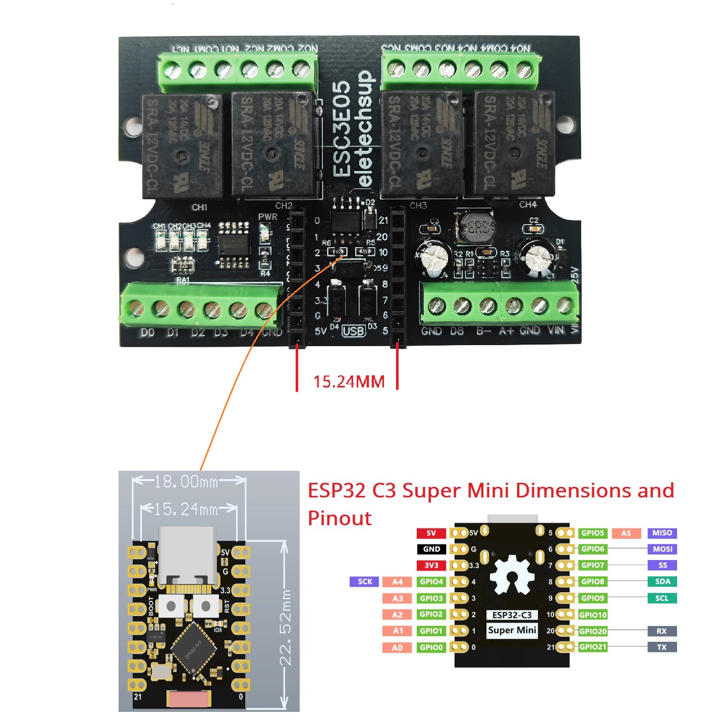 ESC3B04 ESP32-C3 Industrielles – Smart Home Web Bewertung und Preis