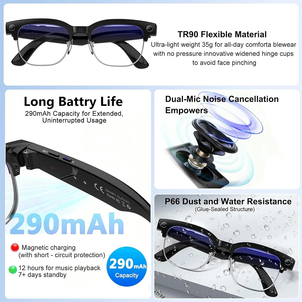 4K Smart AI-Brille mit 8MP-Kam – Smart Home Ai Bewertung und Preis