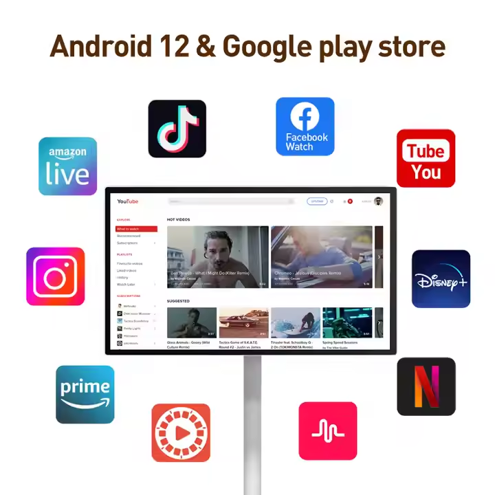 24-Zoll Android 12 Tragbarer L – Smart Home Wifi Bewertung und Preis