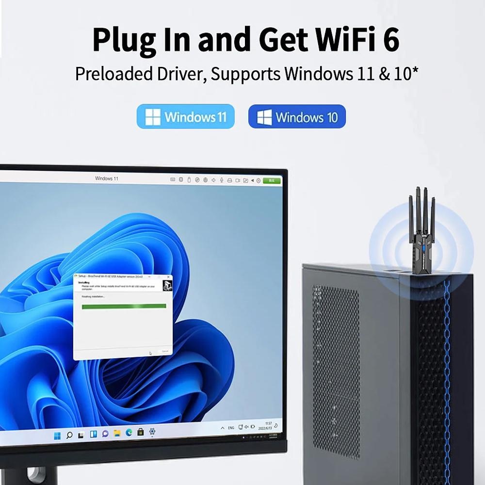 WiFi 6 USB 3.0 Adapter 1800 Mb – Smart Home For Pc Bewertung und Preis
