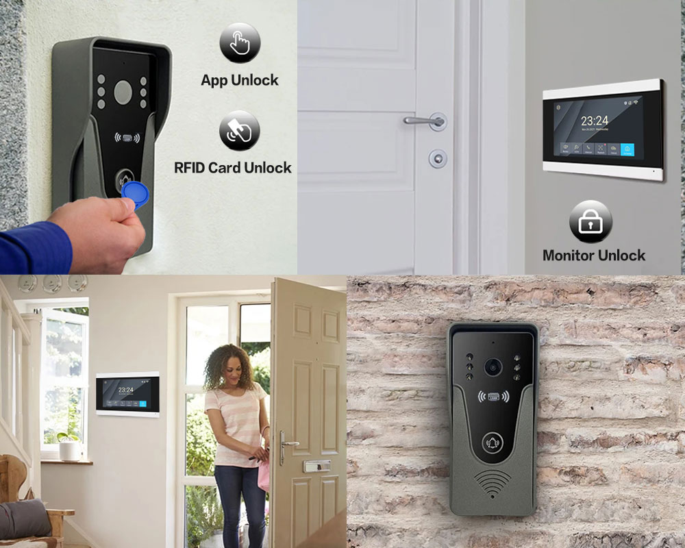 Tuya 1080P 7 Zoll Farbe Touch  – Smart Home Video Doorbell App Bewertung und Preis